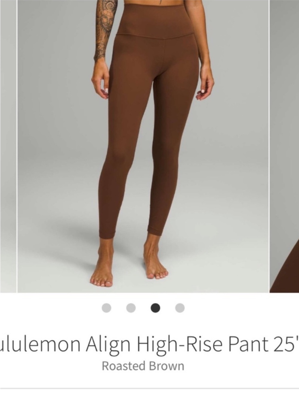 Lululemon Align High Rise Pants 25" Roasted Brown Sz 4